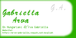 gabriella arva business card